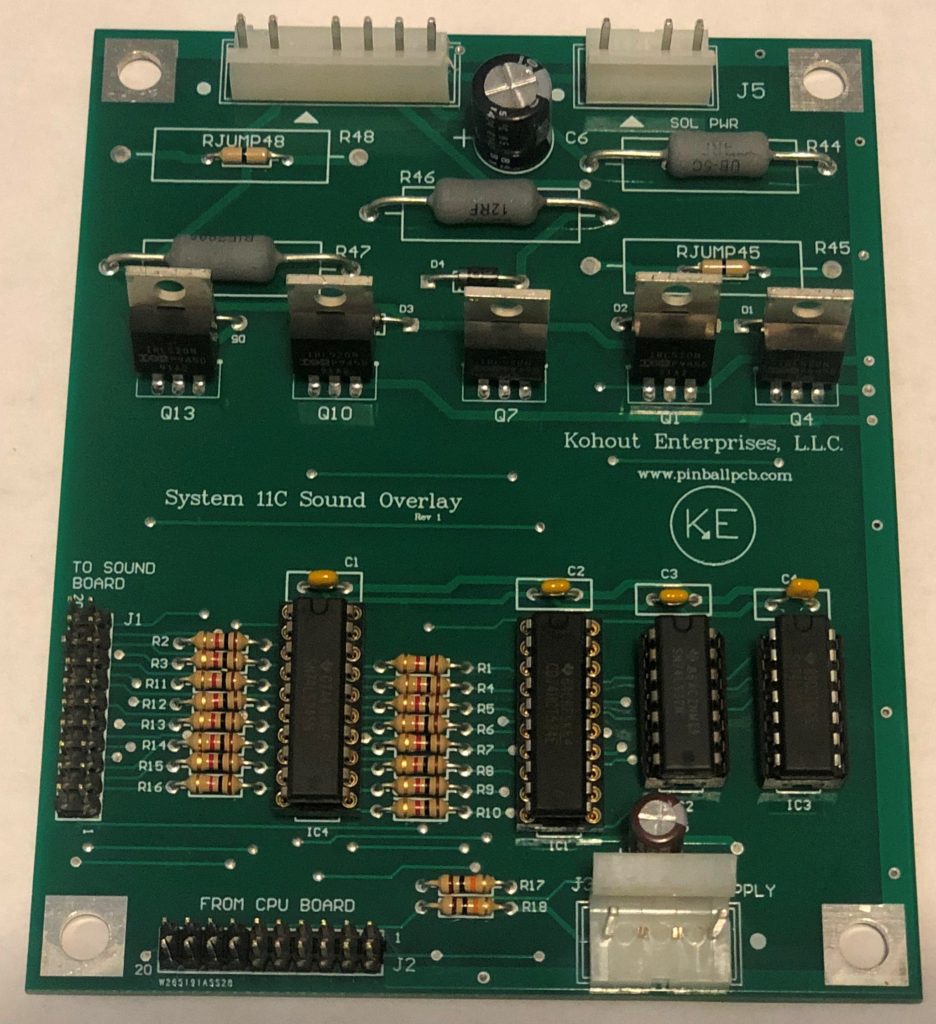 Sound Overlay => System 11c – Pinball PCB